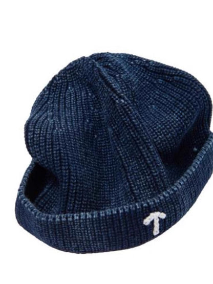 INDIGO ジェネレーション 2 ニット アロー ネイビー コールド キャップ ブルー ダイ ハンドウォッシュ