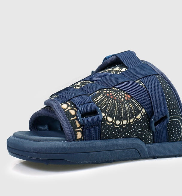 Visvim CHRISTO Brot Cashew Blume Rindsleder antike Stoff Hausschuhe 