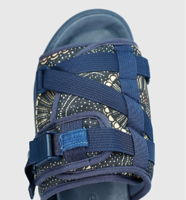Visvim CHRISTO Brot Cashew Blume Rindsleder antike Stoff Hausschuhe 