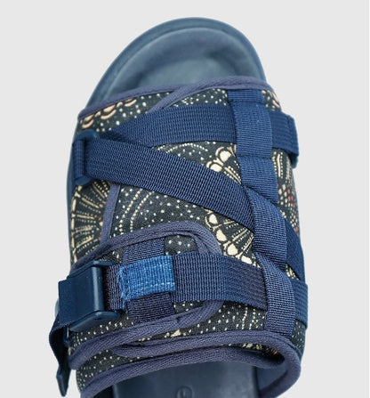 Visvim CHRISTO Brot Cashew Blume Rindsleder antike Stoff Hausschuhe 
