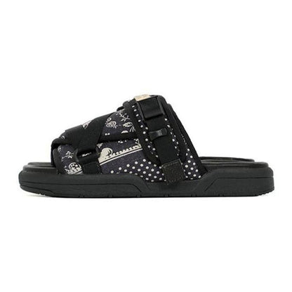 Visvim CHRISTO Brot Cashew Blume Rindsleder antike Stoff Hausschuhe 