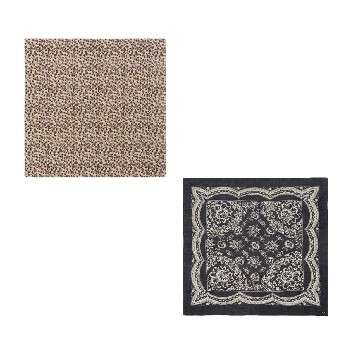 VISVIM KOFU KHADI floral scarf tadpole same style Japanese retro