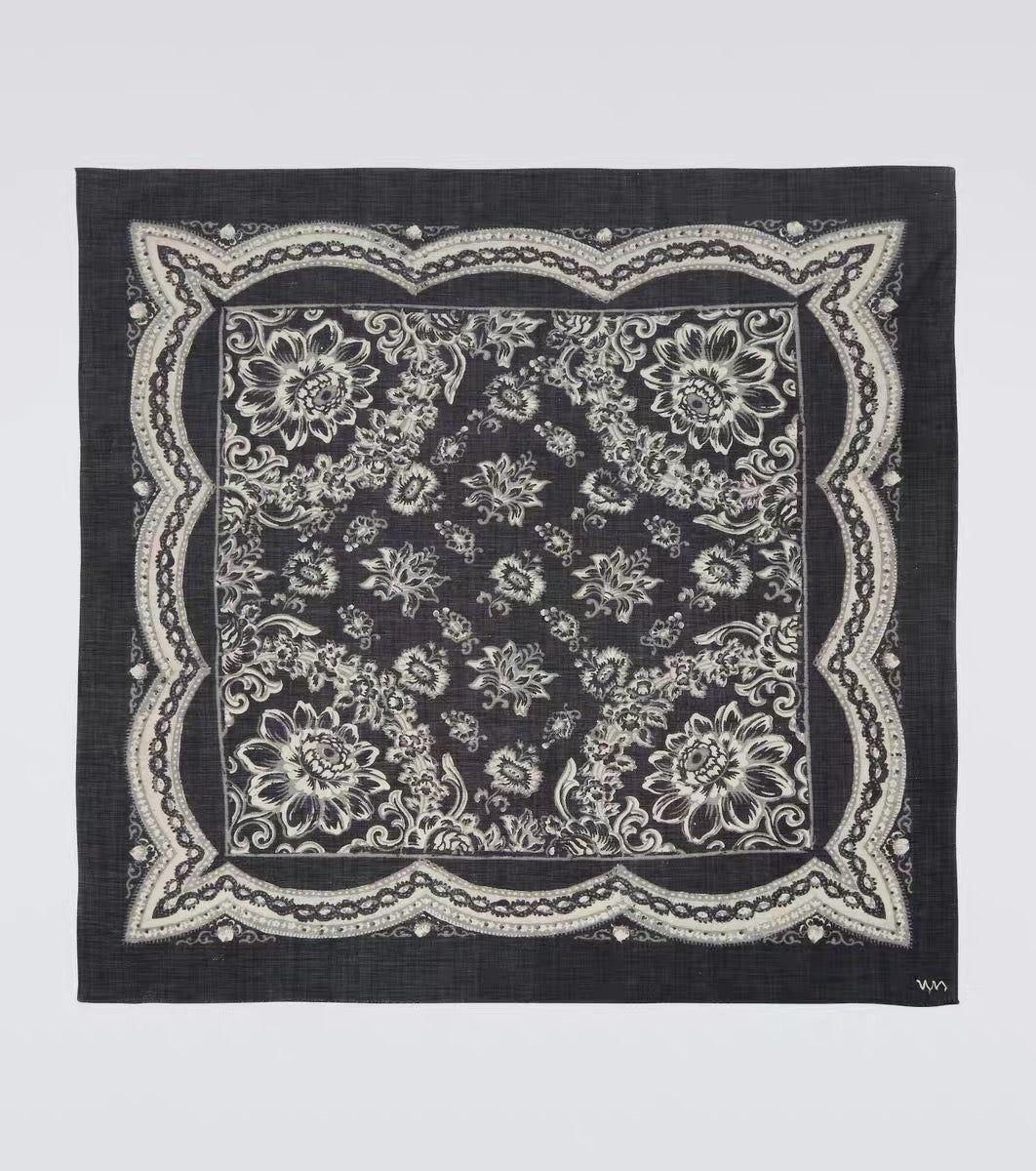 VISVIM KOFU KHADI floral scarf tadpole same style Japanese retro