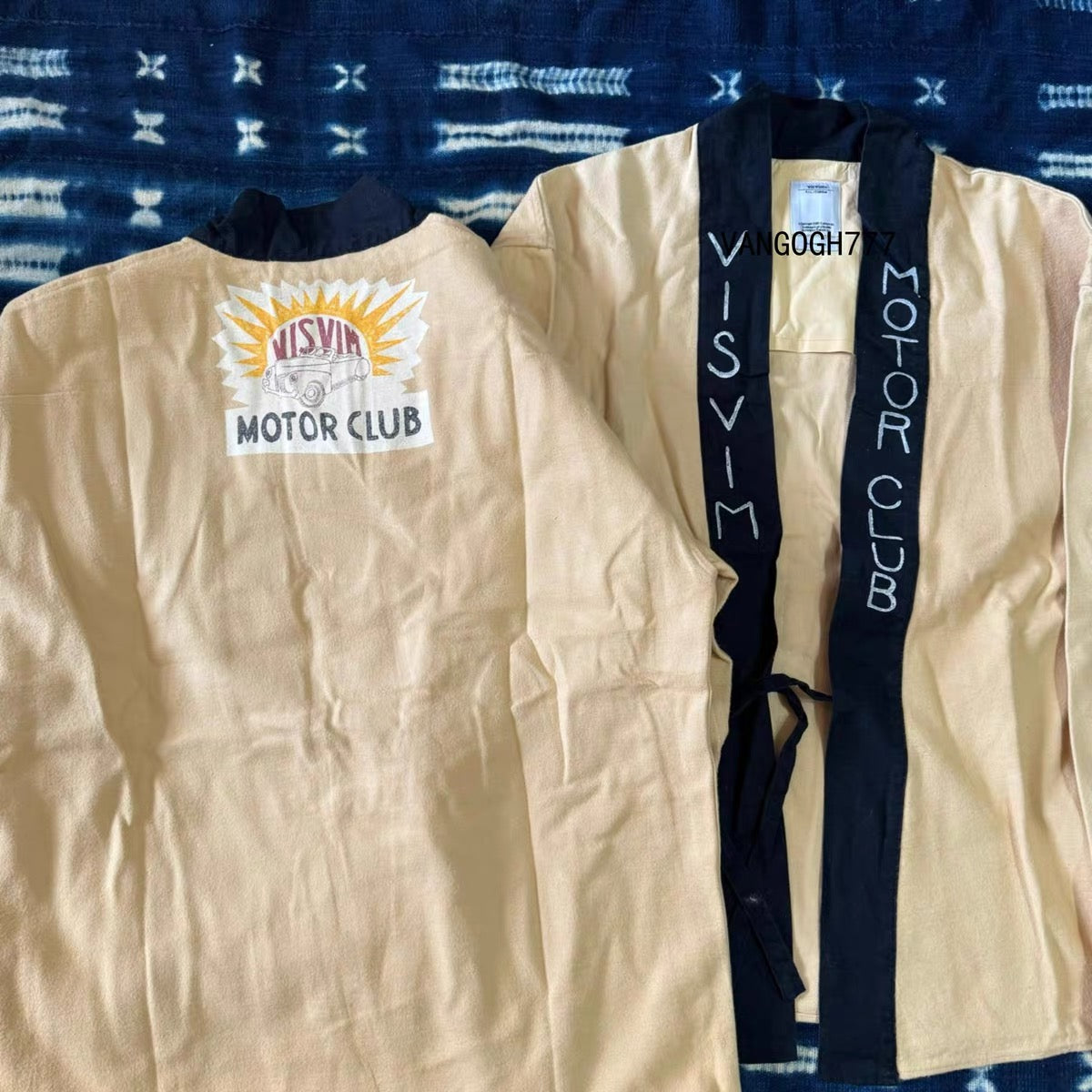 VISVIM KOFU 17SS LHAMO SHIRT MOTOR CLUB hand-painted cardigan robe
