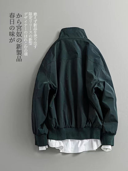 新着｜レトロカジュアルルーズ両面スタンドカラージャケット