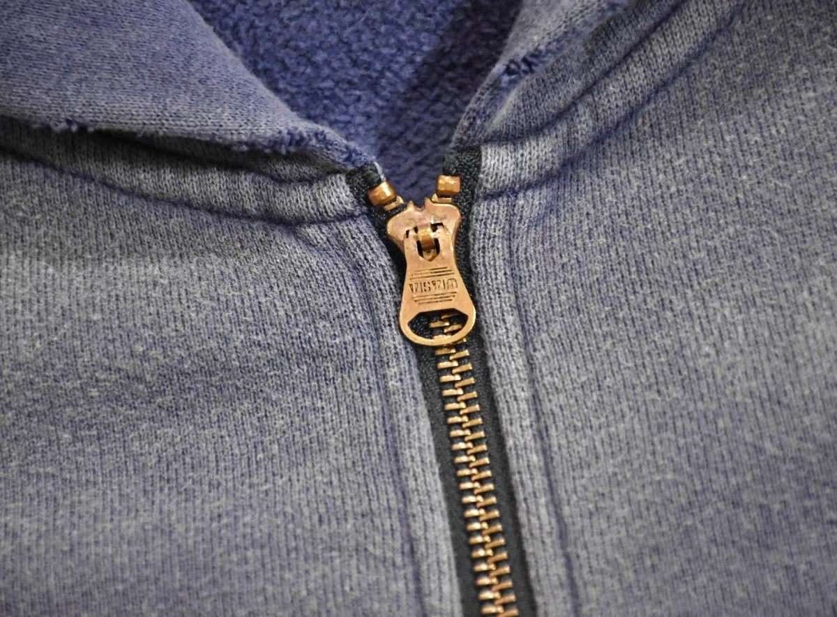 VISVIM FIL 24AW JUMBO HOODIE cotton washed distressed zipper sweatshirt
