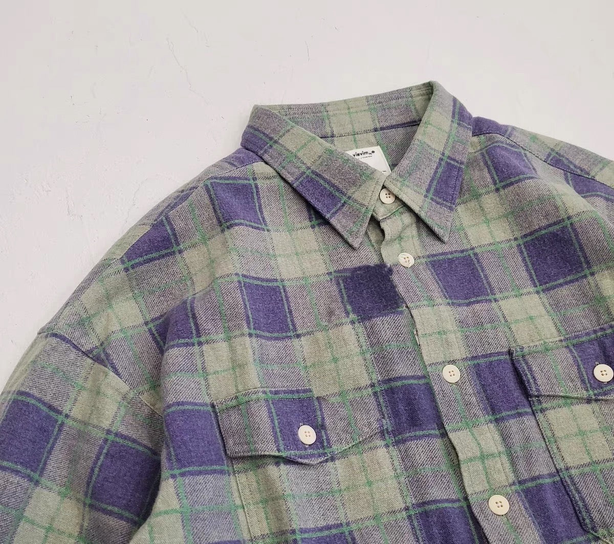 VISVIM FIL PIONEER Check washed long-sleeved shirt