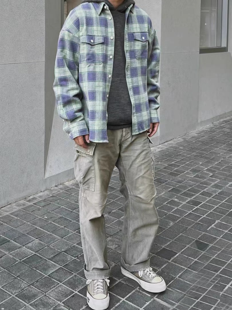 VISVIM FIL PIONEER Check washed long-sleeved shirt