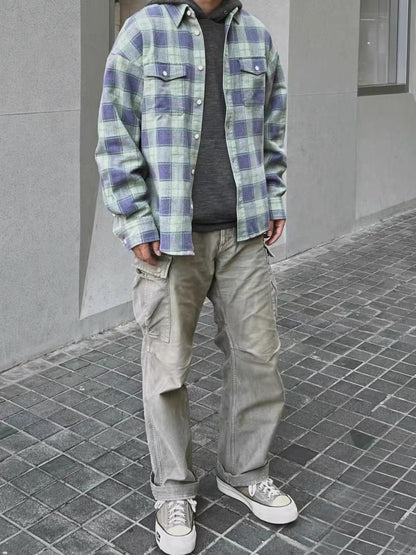 VISVIM FIL PIONEER Check washed long-sleeved shirt