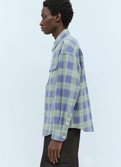 VISVIM FIL PIONEER Check washed long-sleeved shirt