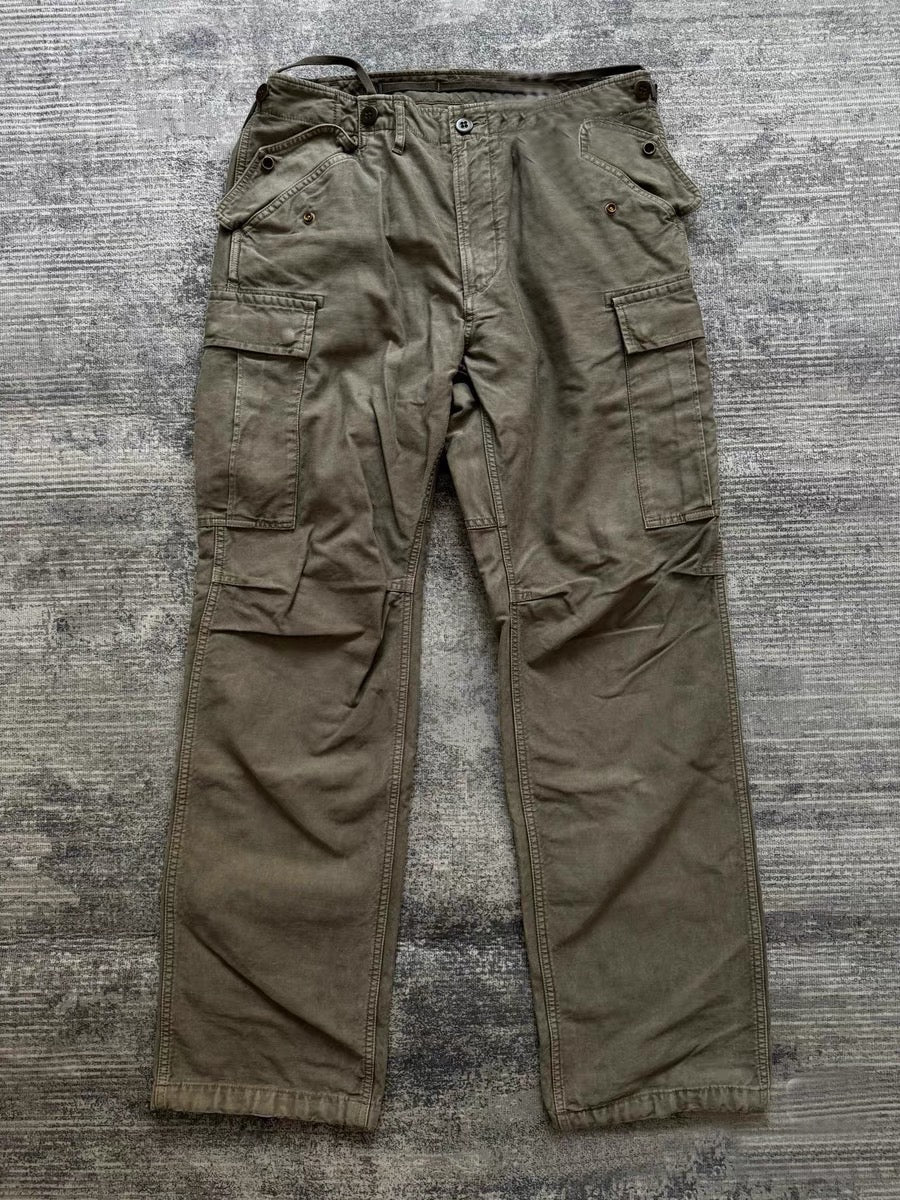 VISVIM FIL EIGER Military style washed multi-pocket overalls