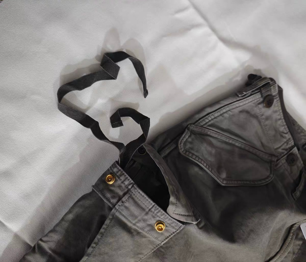VISVIM FIL EIGER Military style washed multi-pocket overalls