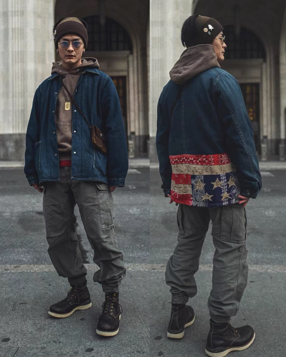 VISVIM FIL EIGER Military style washed multi-pocket overalls