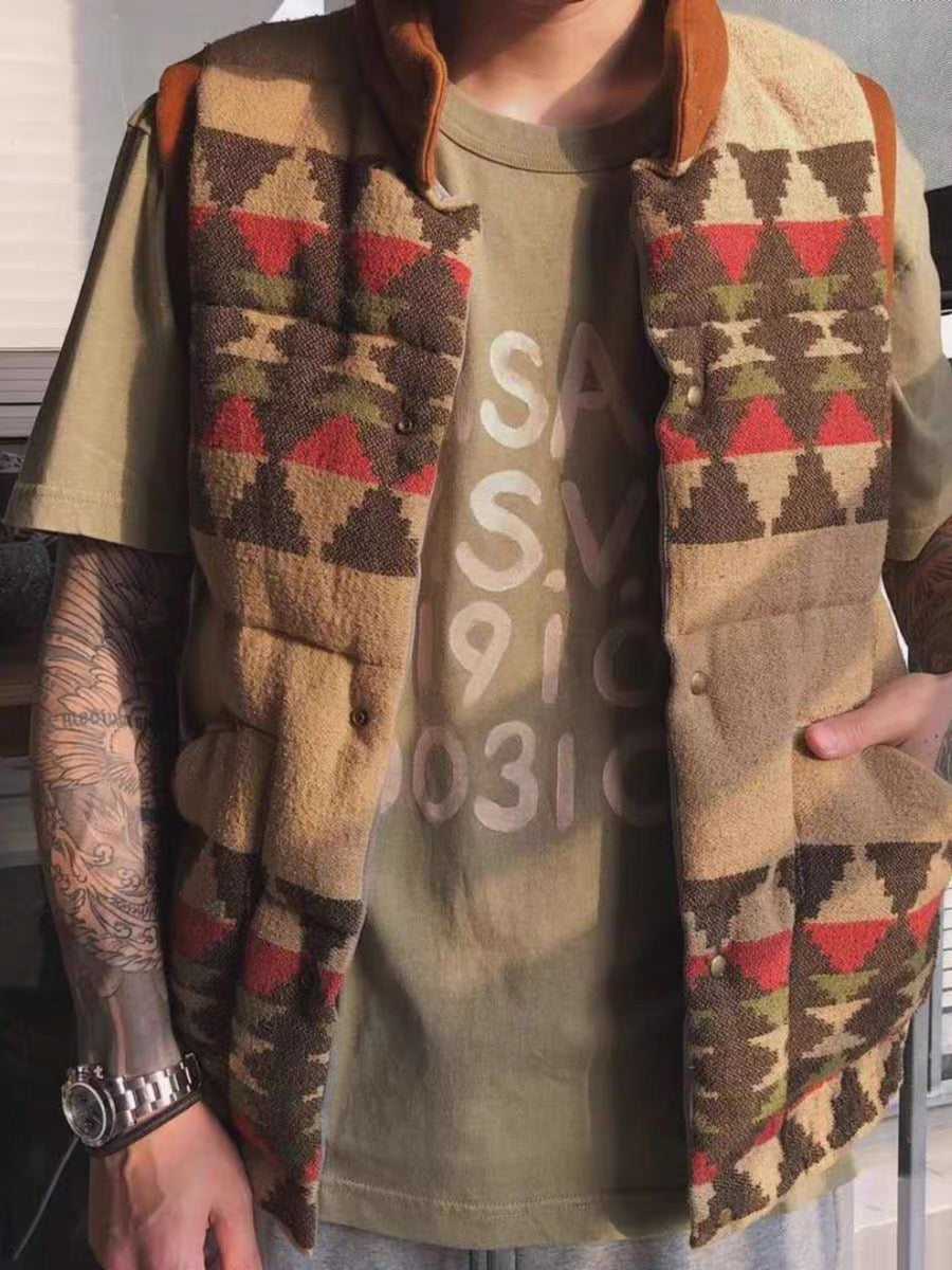 VISVIM FIL INSULATOR DOWN VEST mud-dyed washed carpet down vest