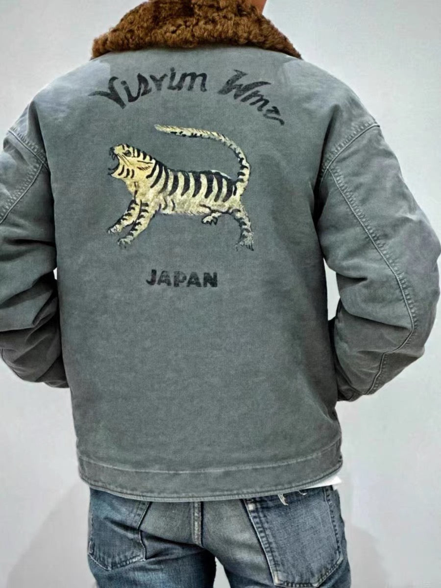 VISVIM 24SS FIL PURSER DECK Nakamura tiger print deck suit jacket