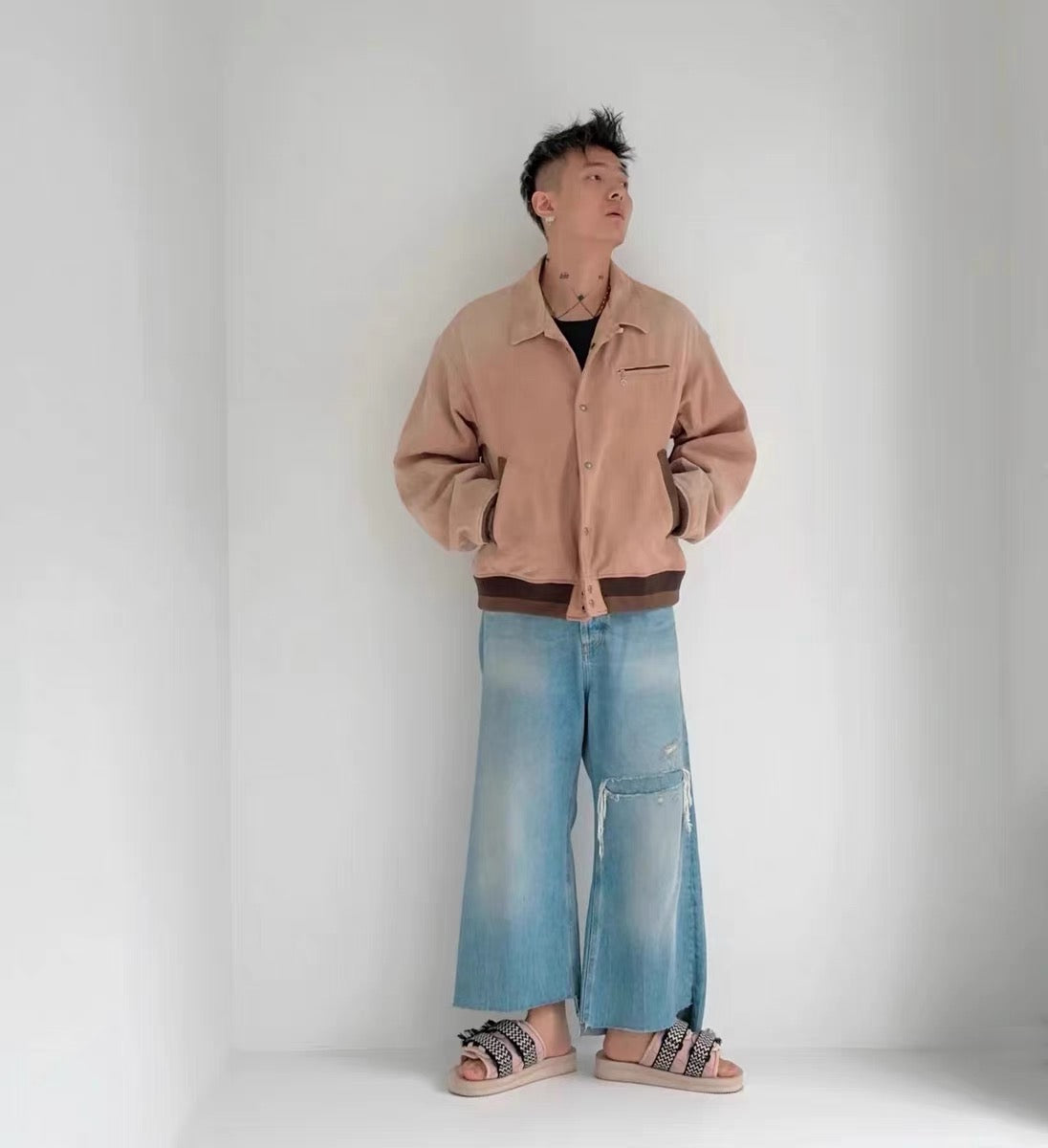 VISVIM FIL Byron Drivers JKT Japanese washed distressed cotton jacket