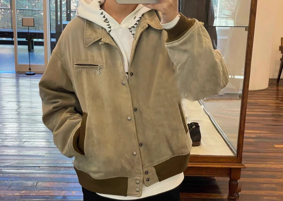 VISVIM FIL Byron Drivers JKT Japanese washed distressed cotton jacket