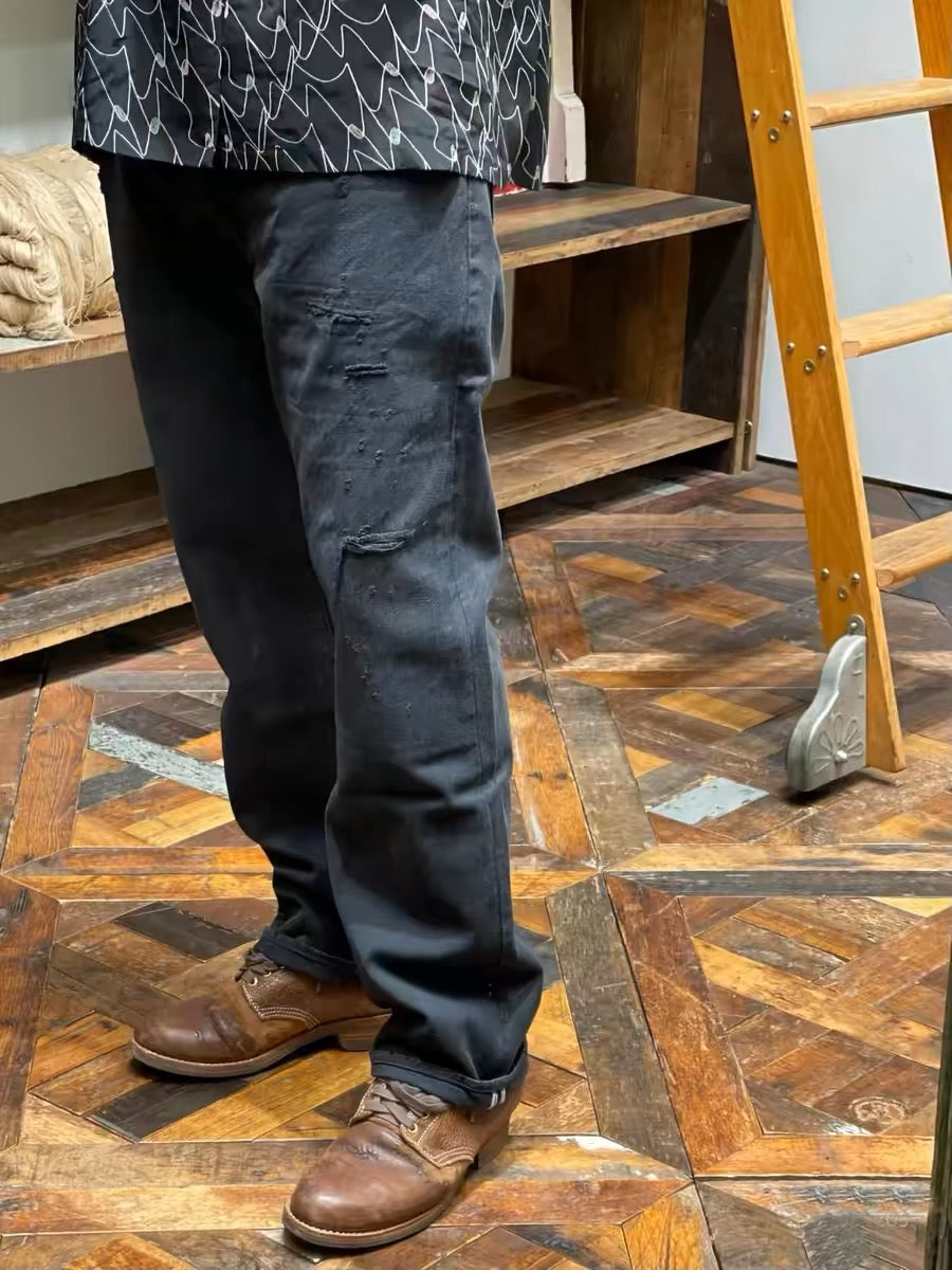 VISVIM FIL ICT 03D27 Selvedge Washed Destroyed Denim Pants