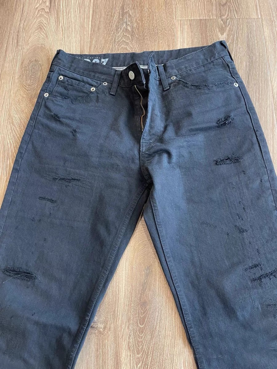 VISVIM FIL ICT 03D27 Selvedge Washed Destroyed Denim Pants