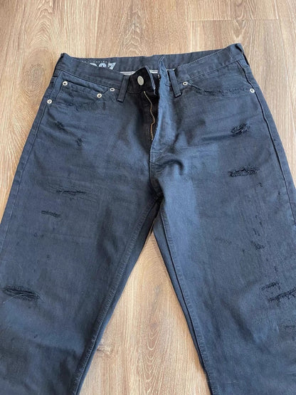 VISVIM FIL ICT 03D27 Selvedge Washed Destroyed Denim Pants