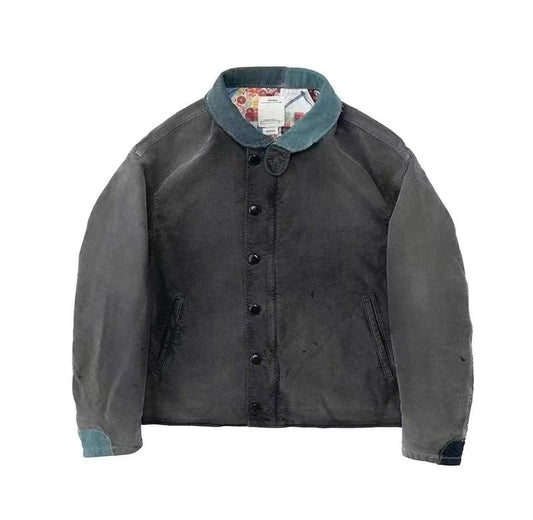 VISVIM FIL 23SS PURSER DECK ink-splashed washed distressed deck suit