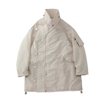 VISVIM FIL Khampa Valdez mud-dyed washed Tibetan robe fur collar trench coat