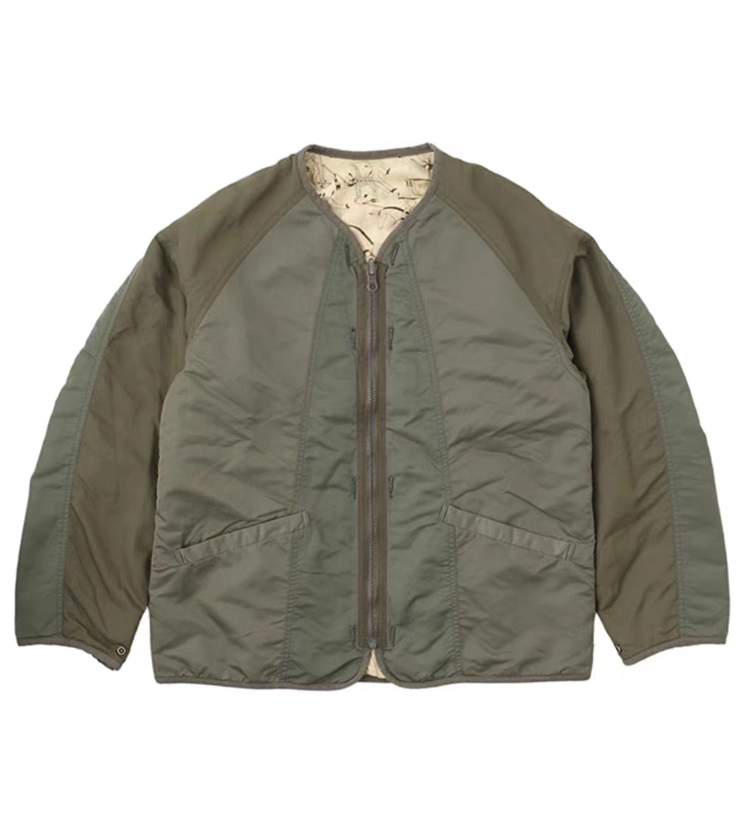 VISVIM KOFU ICT IRIS JKT mud-dyed nylon silk reversible jacket