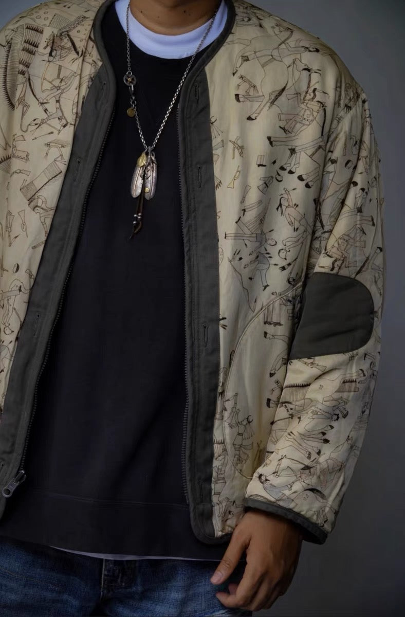 VISVIM KOFU ICT IRIS JKT mud-dyed nylon silk reversible jacket