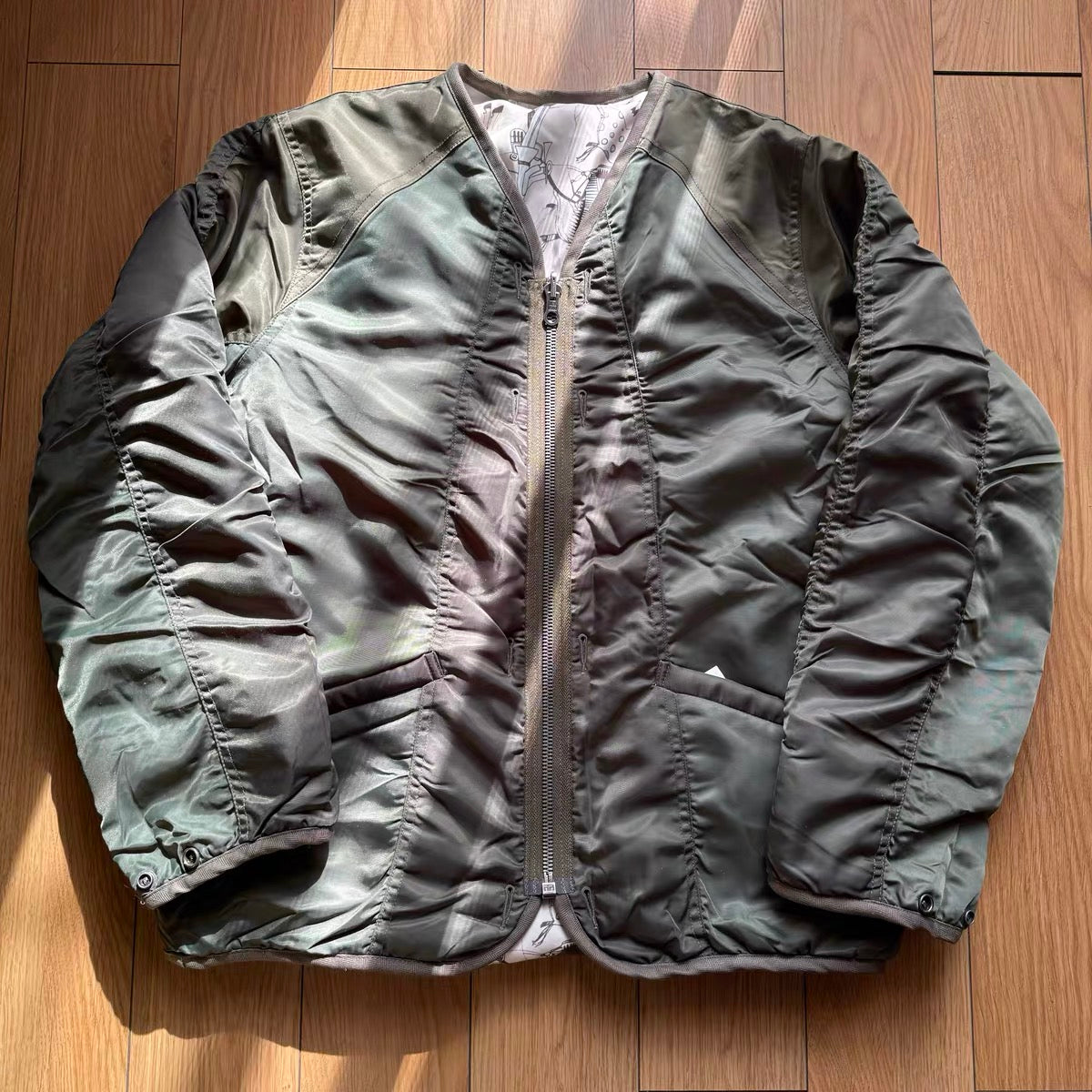 VISVIM KOFU ICT IRIS JKT mud-dyed nylon silk reversible jacket