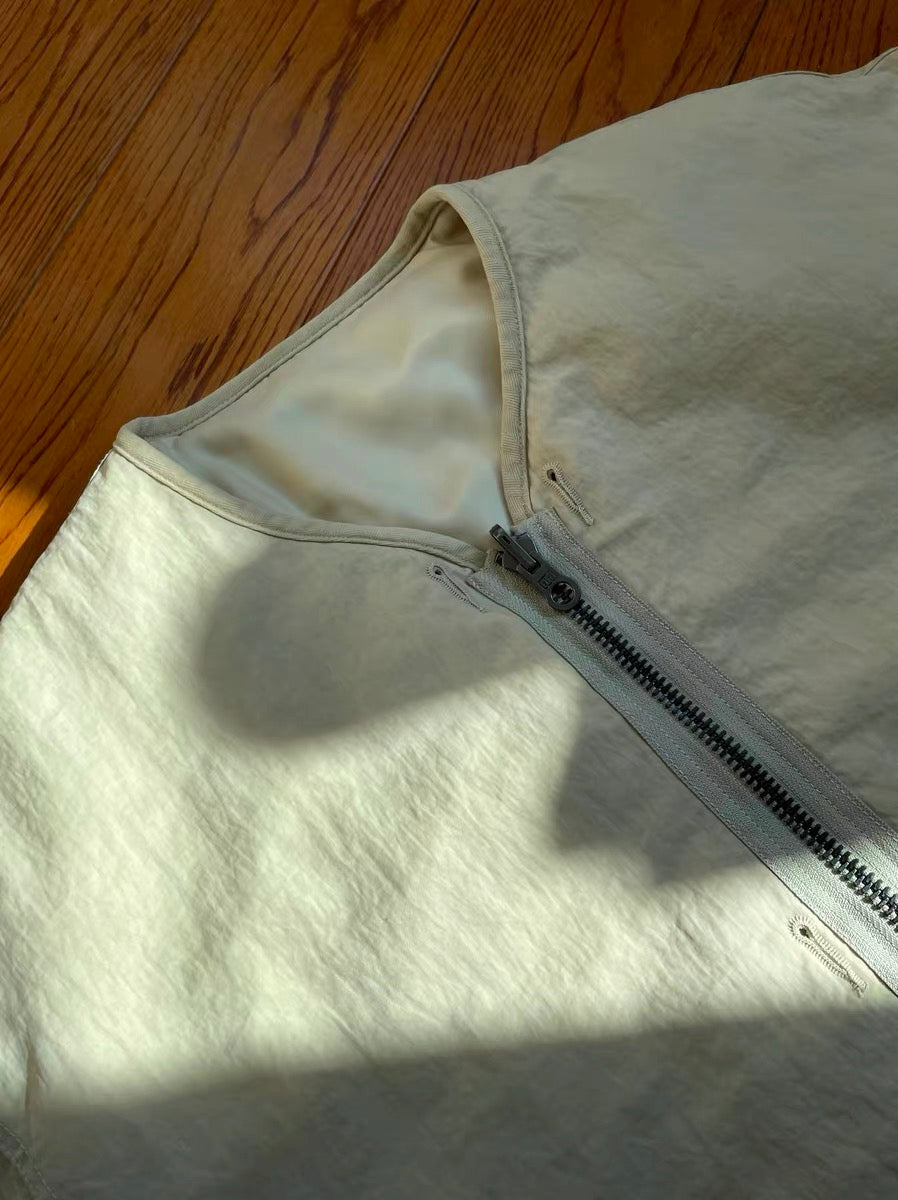 VISVIM IRIS LINER JKT Collarless Mud-dyed Reversible Quilted Jacket