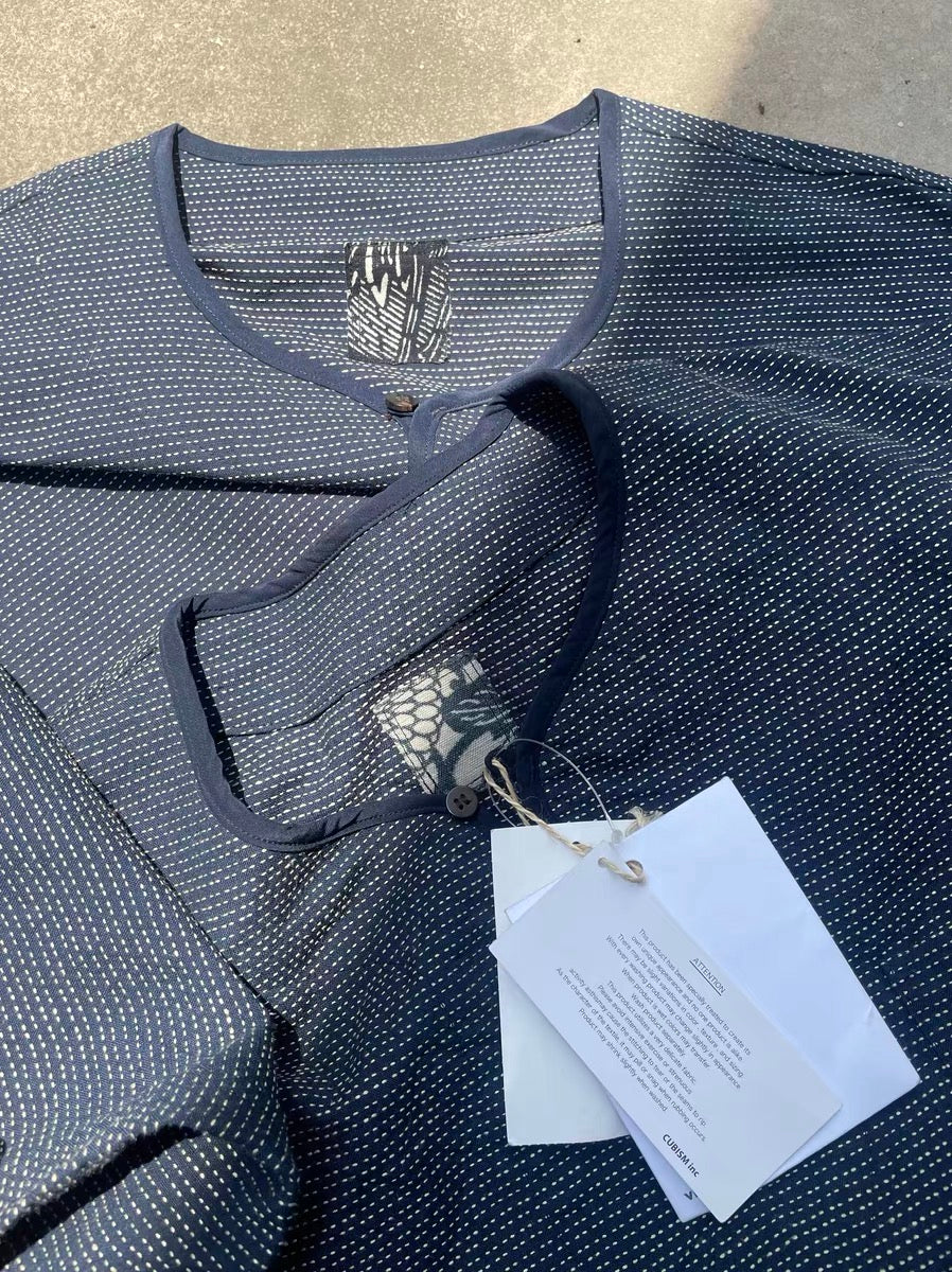 VISVIM ICT TUNIC P.O. Sashiko Kendo Long Sleeve Shirt
