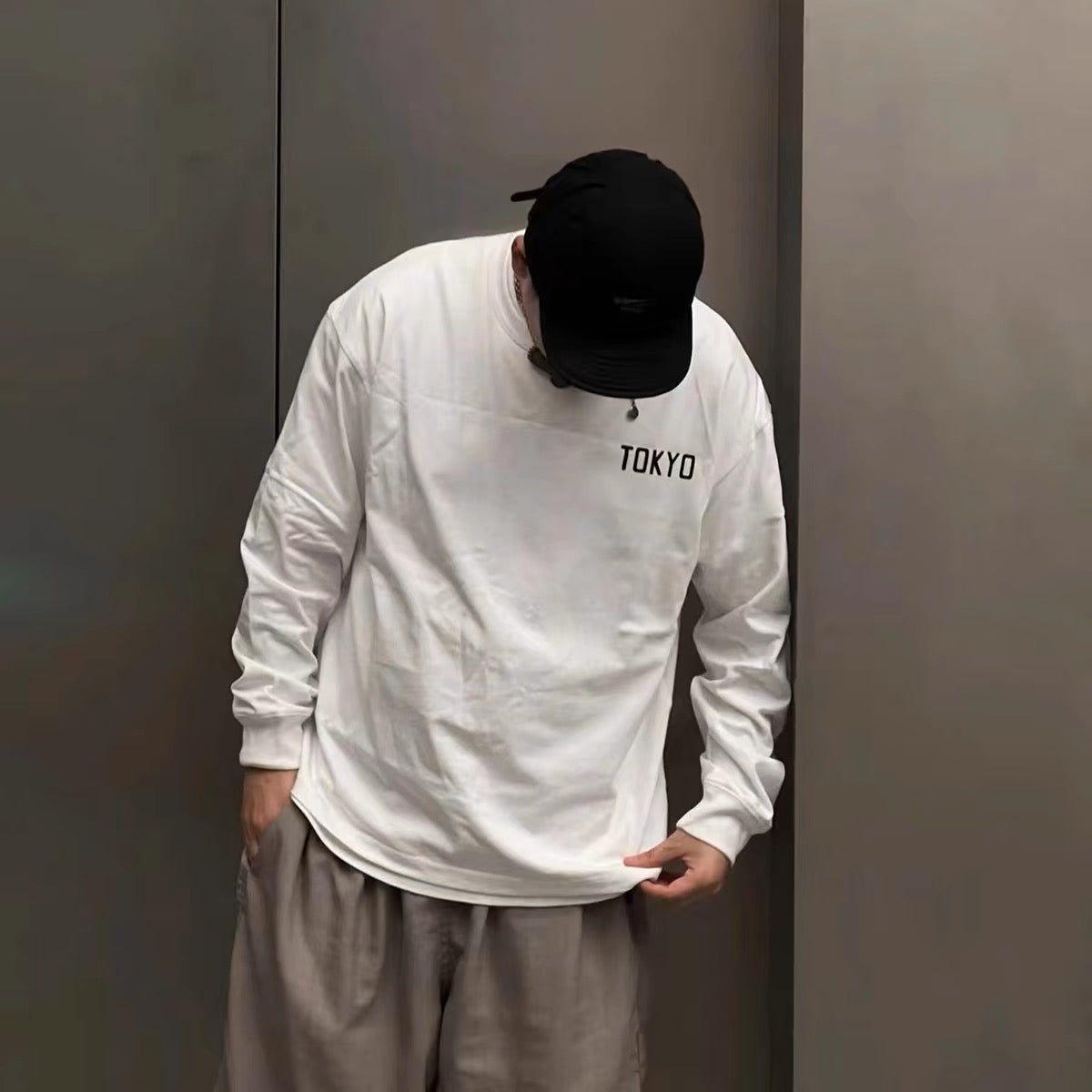 VISVIM 23SS JUMBO TEE L/S F.I.L. printed cotton T round neck