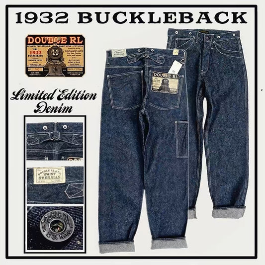 RL デニム 1930 年代 サスペンダー バックル 厚手 HBT スノーフレーク ワーク ジーンズ