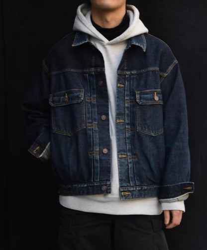 Visvim kofu 101XX JKT DMGD destroyed washed mud dyed denim jacket