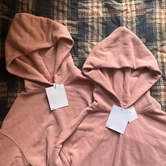VISVIM KOFU JUMBO HOODIE (U.D) PINK Dirty pink tie-dye hoodie