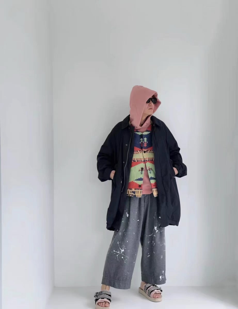 VISVIM KOFU JUMBO HOODIE (U.D) PINK Dirty pink tie-dye hoodie