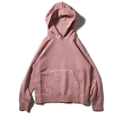 VISVIM KOFU JUMBO HOODIE (U.D) PINK Dirty pink tie-dye hoodie