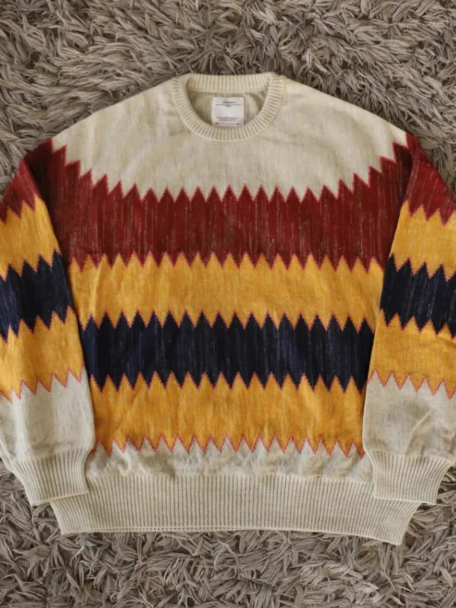 VISVIM FIL AMPLUS KNIT F.I.L limited wool blend knitted round neck wool