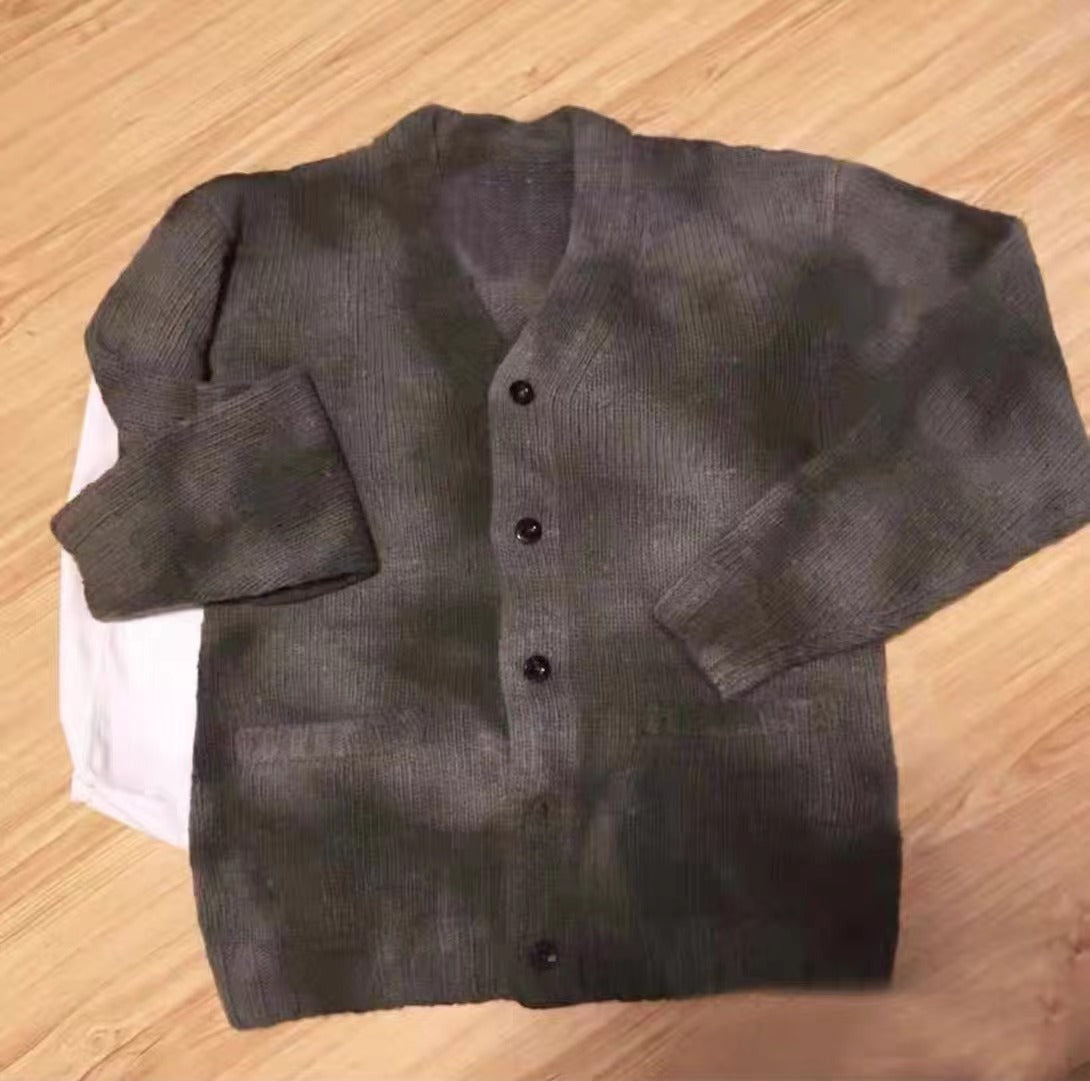 VISVIM FIL SELMER LONG CARDIGAN tie-dyed wool cardigan
