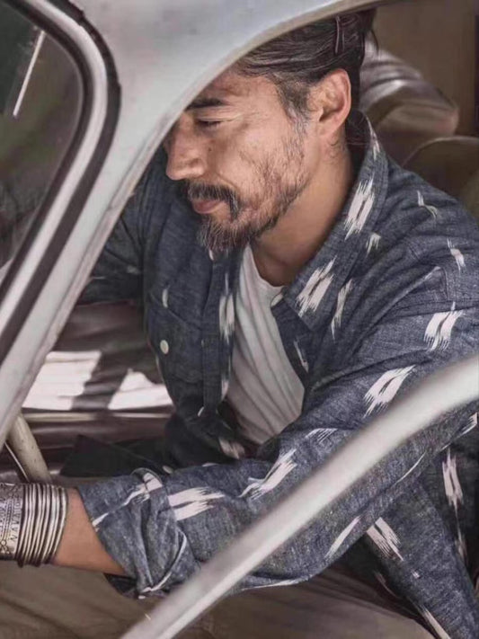 VISVIM FIL ICT HANDYMAN SHIRT Nakamura exhibition limited cotton yarn-dyed long sleeves