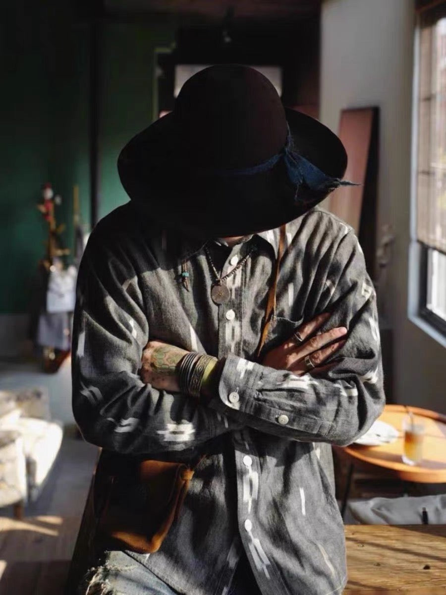 VISVIM FIL ICT HANDYMAN SHIRT Nakamura exhibition limited cotton yarn-dyed long sleeves