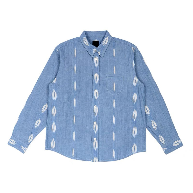 VISVIM FIL ICT HANDYMAN SHIRT Nakamura exhibition limited cotton yarn-dyed long sleeves