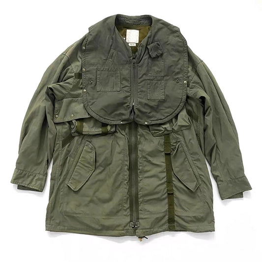 VISVIM FIL PARATROOPER COAT washed mud-dyed paratrooper coat