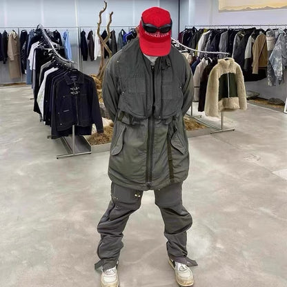 VISVIM FIL PARATROOPER COAT washed mud-dyed paratrooper coat