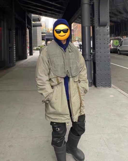 VISVIM FIL PARATROOPER COAT washed mud-dyed paratrooper coat