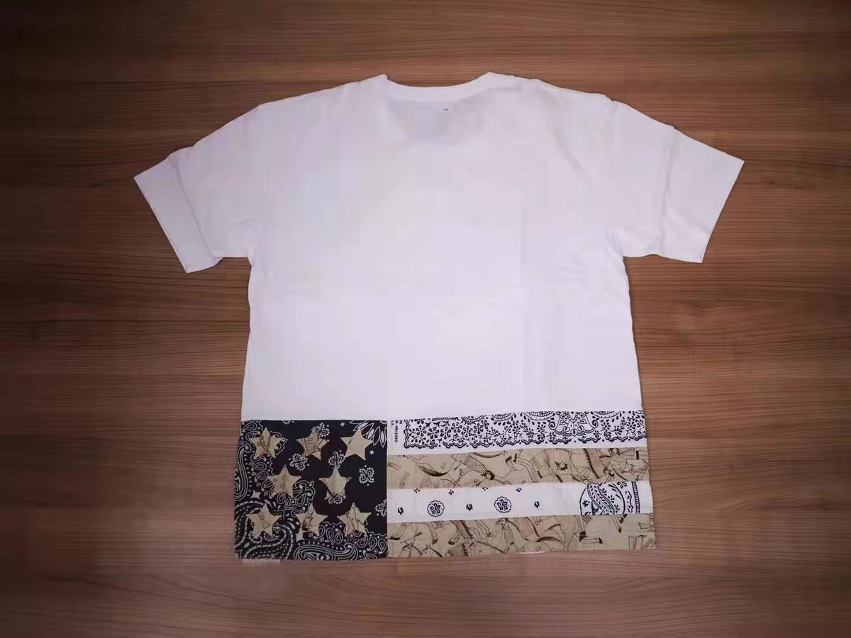 VISVIM FIL ICT STARS JUMBOTEE Nakamura flag star short-sleeved cotton T-shirt