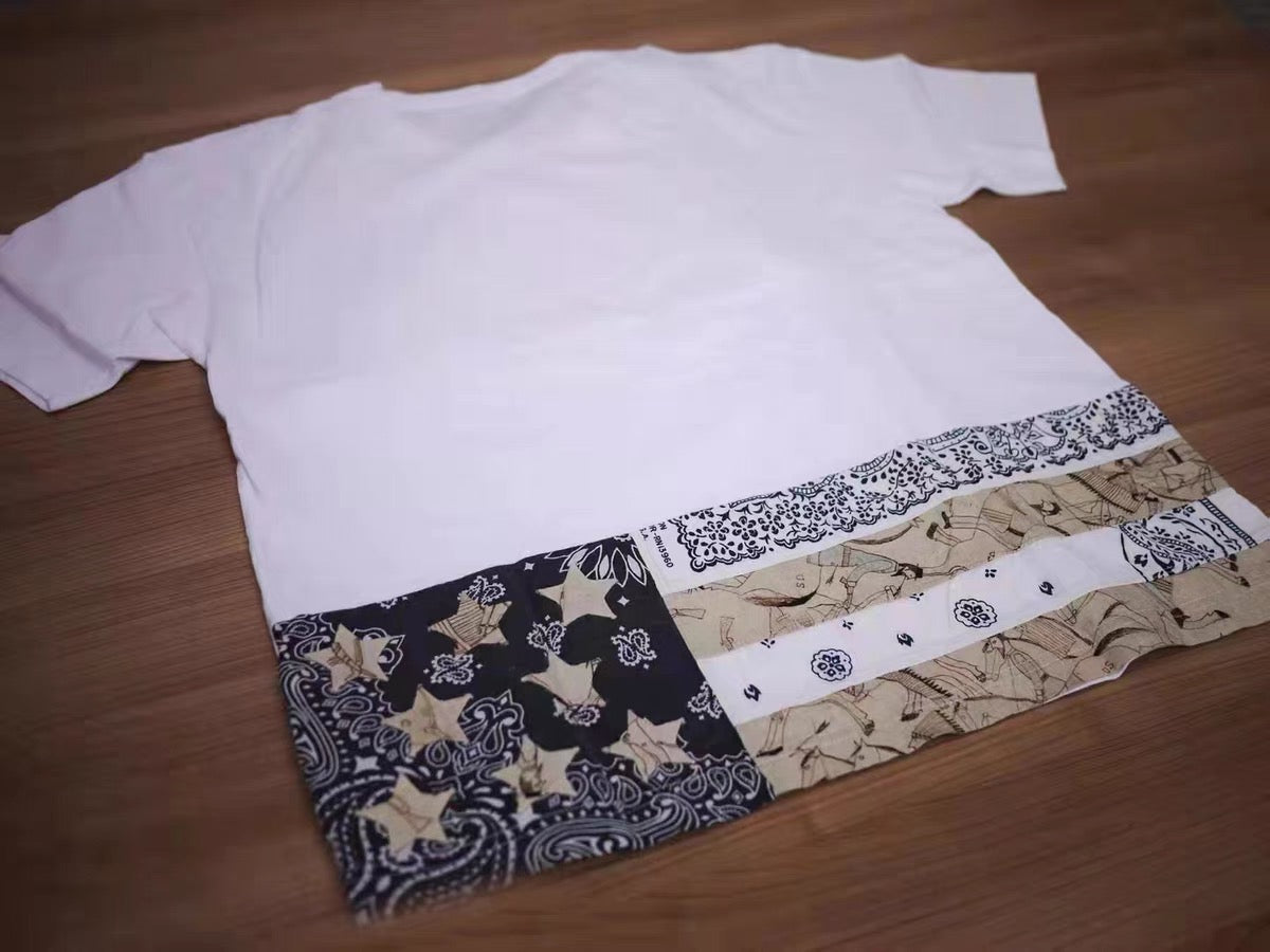 VISVIM FIL ICT STARS JUMBOTEE Nakamura flag star short-sleeved cotton T-shirt