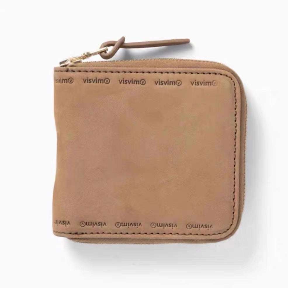 VISVIM SUEDE BI-FOLD Japanese retro sheepskin coin purse card holder