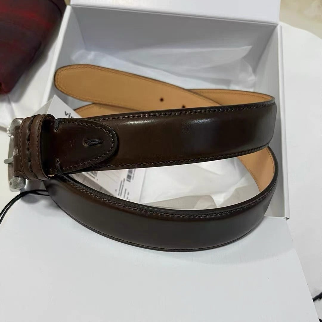 VISVIM CORDOVAN BELT 35MM コードバンレザーベルト 和風