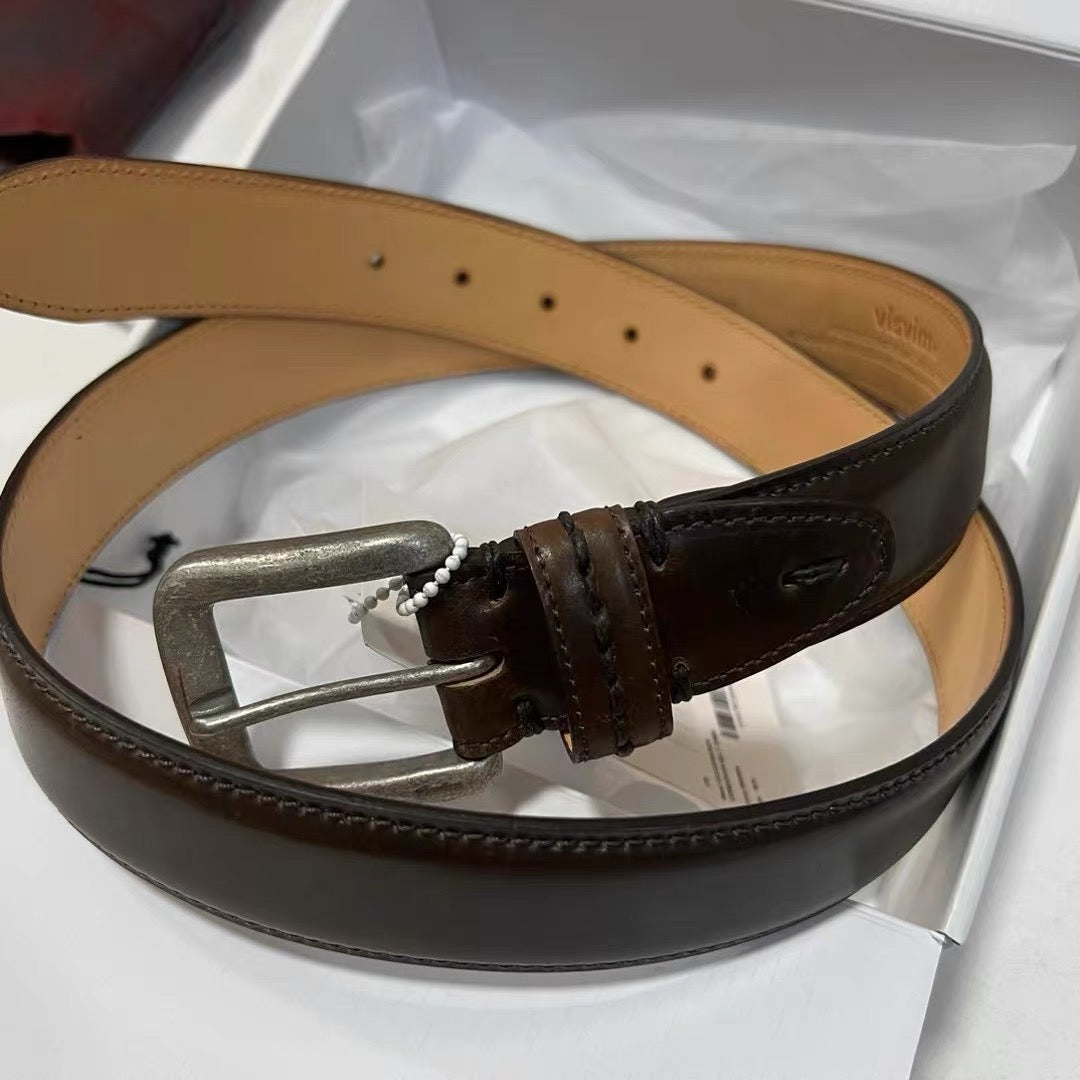VISVIM CORDOVAN BELT 35MM コードバンレザーベルト 和風